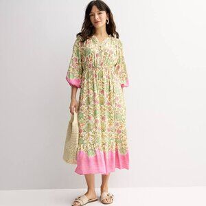 Women's Farmers Market Puff Sleeve Maxi Dress Size L